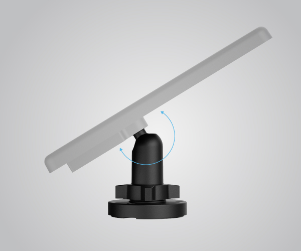 Adjustable bracket lets you follow the sun