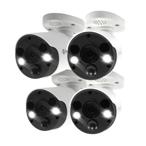 4K Thermal Sensing Spotlight Bullet IP Security Camera - 4 Pack | SRNHD-887MSFBWB4